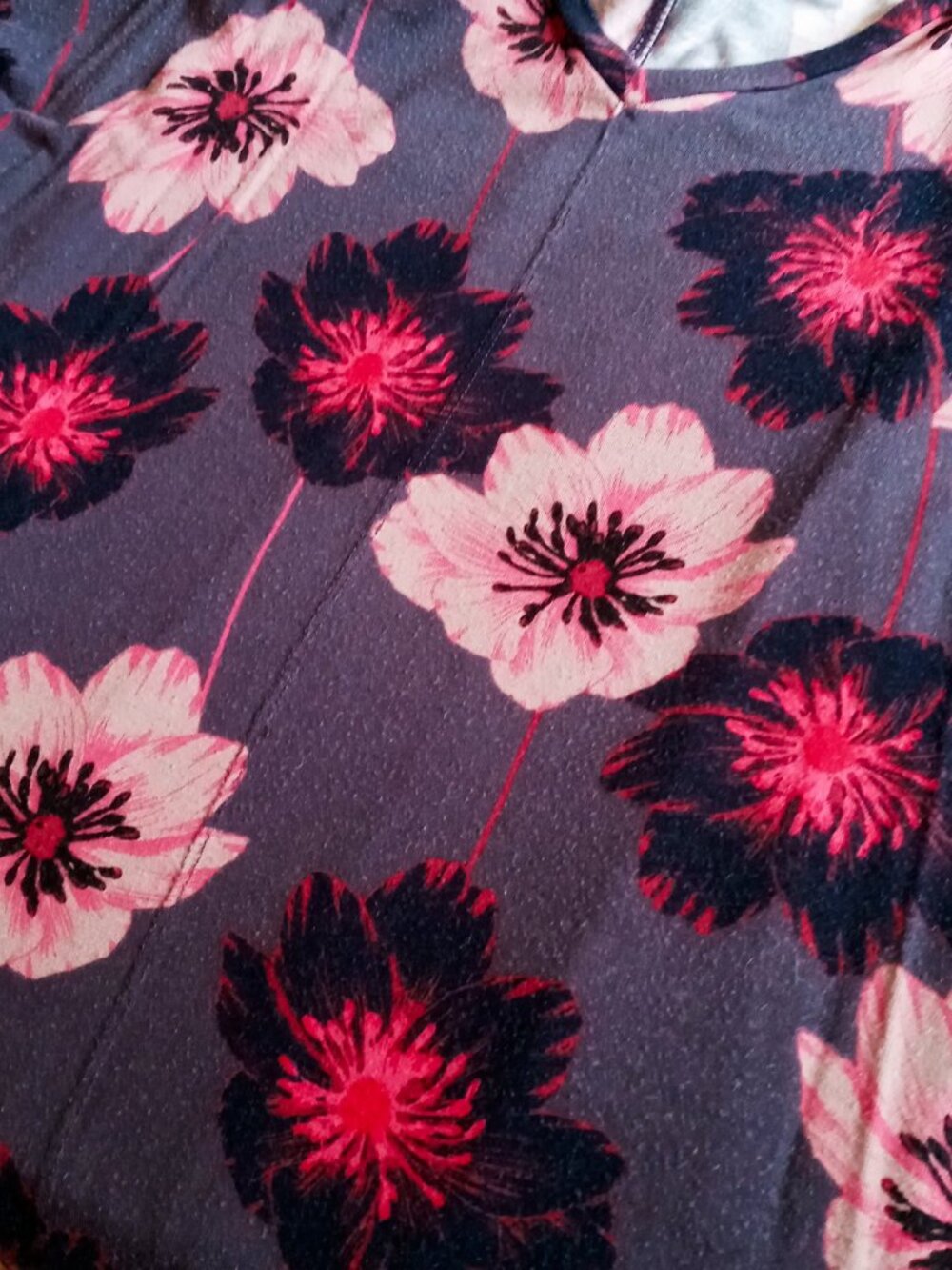Maurices 24/7 Flowy Tank Top Sz XL Gray w/ Pink & Black Flowers - Picture 12 of 12